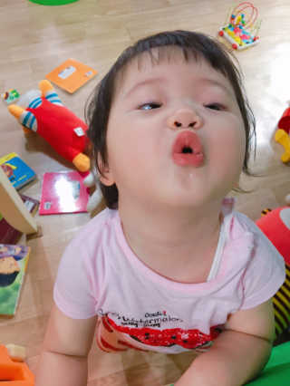 그린스토어 베이비드롭 프로바이오틱스 1병 30일분 — 4.5점을 준 리뷰어가 2018년 6월 올린 사용 사진
