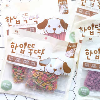 펫토리아 한입뚝딱 국내산 강아지간식 BEST 5종 — 5점을 준 리뷰어가 2019년 5월 올린 사용 사진
