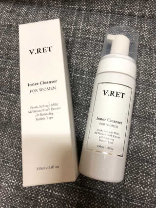 V.RET 브이렛 여성청결제 — 4.83점을 준 리뷰어가 2018년 10월 올린 사용 사진