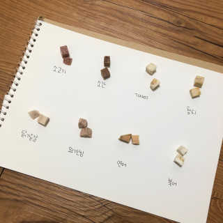펫츠플레이트 동결건조간식 기호성 테스트 8종 — 5점을 준 리뷰어가 2018년 5월 올린 사용 사진