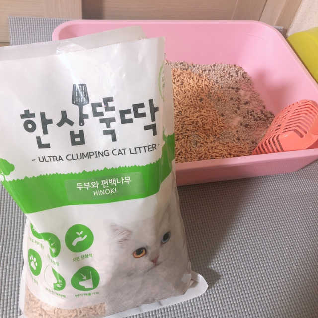 [펫토리아] BEST 고양이두부모래 6L 한삽뚝딱 리뷰 사진