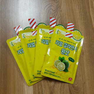 장수농가 리얼깔라만시 원샷 50ml 10팩+보틀 — 5점을 준 리뷰어가 2019년 5월 올린 사용 사진