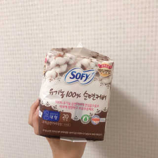 LG유니참 쏘피SOFY 쏘피 유기농 100프로 순면커버 생리대 패키지 — 5점을 준 리뷰어가 2020년 1월 올린 사용 사진