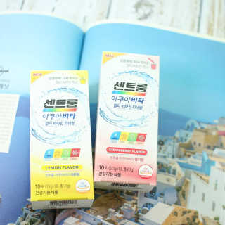 센트룸 아쿠아비타 레몬향, 딸기향 — 5점을 준 리뷰어가 2019년 6월 올린 사용 사진