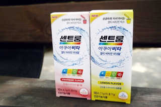 센트룸 아쿠아비타 레몬향, 딸기향 — 5점을 준 리뷰어가 2019년 7월 올린 사용 사진