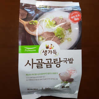 [풀무원] 사골곰탕국밥 황태해장국밥 — 5점을 준 리뷰어가 2018년 6월 올린 사용 사진
