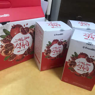 프롬바이오 오직 석류만 [그대로100 석류즙] 하루 1포로 건강하게 — 4.5점을 준 리뷰어가 2019년 12월 올린 사용 사진