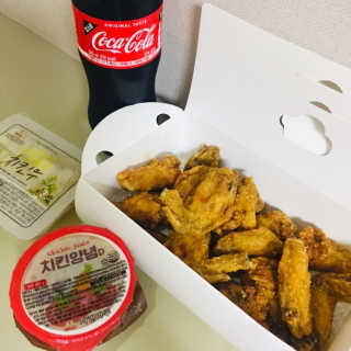 [치킨마루]-  빠사칸윙봉현미 + 콜라 500ml — 5점을 준 리뷰어가 2019년 7월 올린 사용 사진