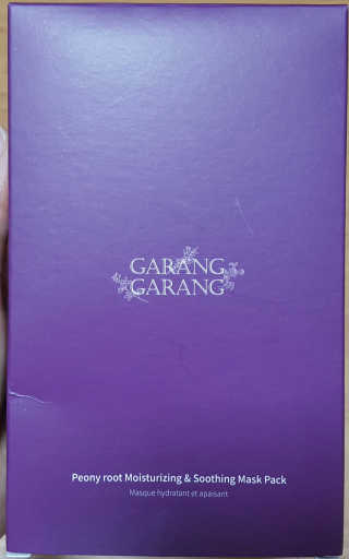 GARANG GARANG 피오니 룻 모이스처라이징 앤 수딩 마스크팩 — 5점을 준 리뷰어가 2019년 8월 올린 사용 사진