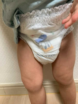 보솜이 베이비케어 팬티형 기저귀 — 5점을 준 리뷰어가 2019년 3월 올린 사용 사진
