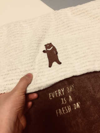 데일리라이크 타월 - Asiatic black bear — 5점을 준 리뷰어가 2017년 11월 올린 사용 사진
