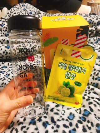장수농가 리얼깔라만시 원샷 50ml 10팩+보틀 — 5점을 준 리뷰어가 2019년 5월 올린 사용 사진