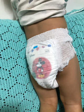 보솜이 베이비케어 팬티형 기저귀 — 4.5점을 준 리뷰어가 2019년 3월 올린 사용 사진