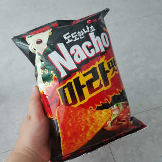 오징어땅콩,도도한나쵸 오징어땅콩 마라맛, 도도한나쵸 마라맛 — 5점을 준 리뷰어가 2019년 8월 올린 사용 사진