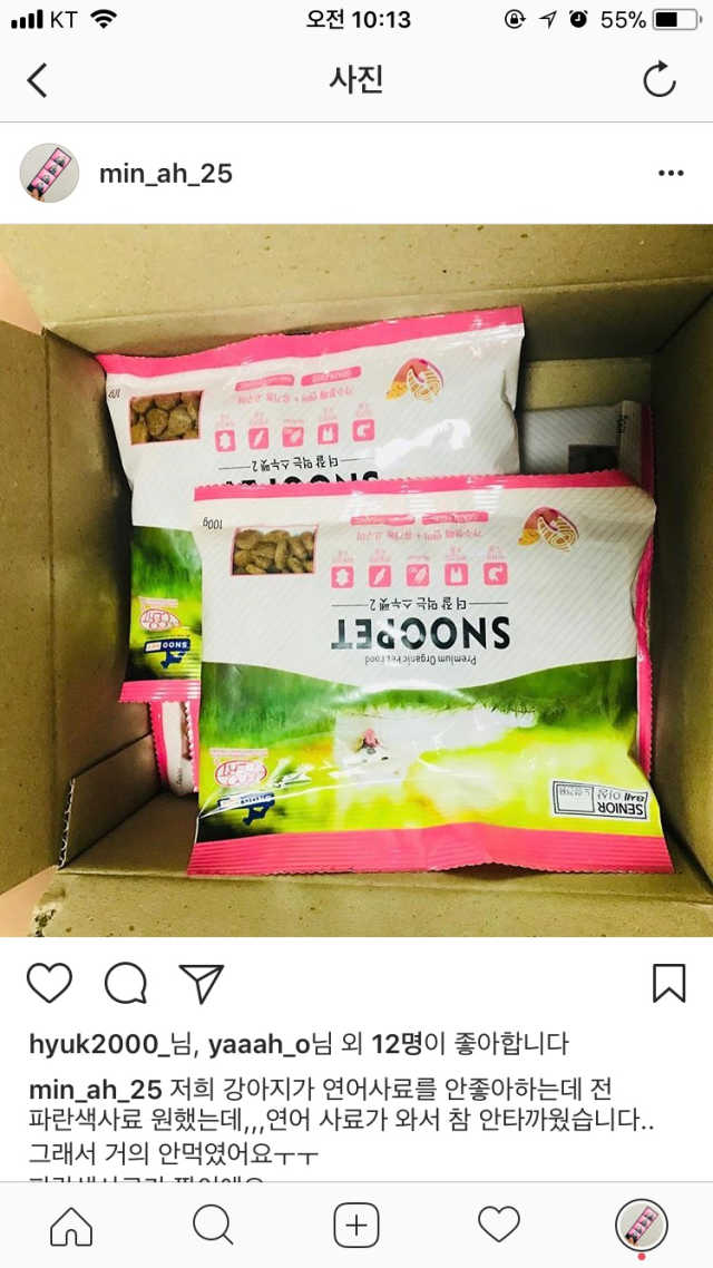 스누펫 펫도시락2_시니어 리뷰 사진