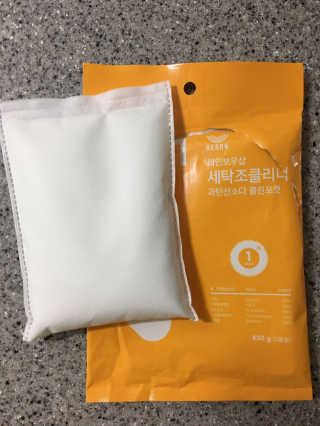 레인보우샵 올인원 세탁세제 스틱포 6개입 + 세탁조클리너 — 5점을 준 리뷰어가 2018년 3월 올린 사용 사진