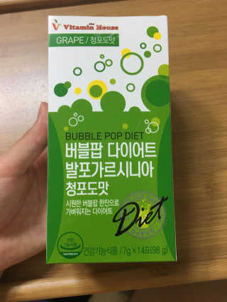 비타민하우스 버블팝 다이어트 발포가르시니아 청포도/복숭아 — 4.5점을 준 리뷰어가 2017년 5월 올린 사용 사진