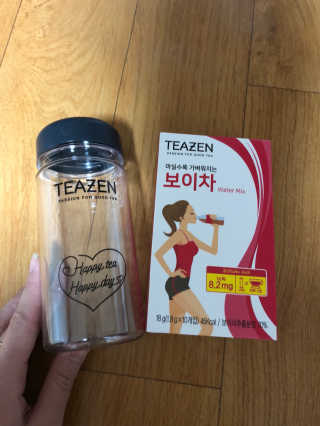 티젠 보이차 + 마이보틀 세트 — 3점을 준 리뷰어가 2018년 6월 올린 사용 사진