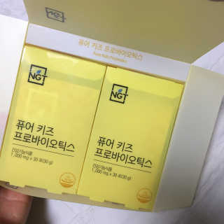 네츄럴굿띵스 퓨어 키즈 프로바이오틱스 60포 — 3.33점을 준 리뷰어가 2018년 1월 올린 사용 사진