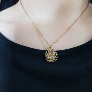 쥬얼카운티 92.5 Silver Byzantine Coin Pendant Necklace — 5점을 준 리뷰어가 2018년 12월 올린 사용 사진