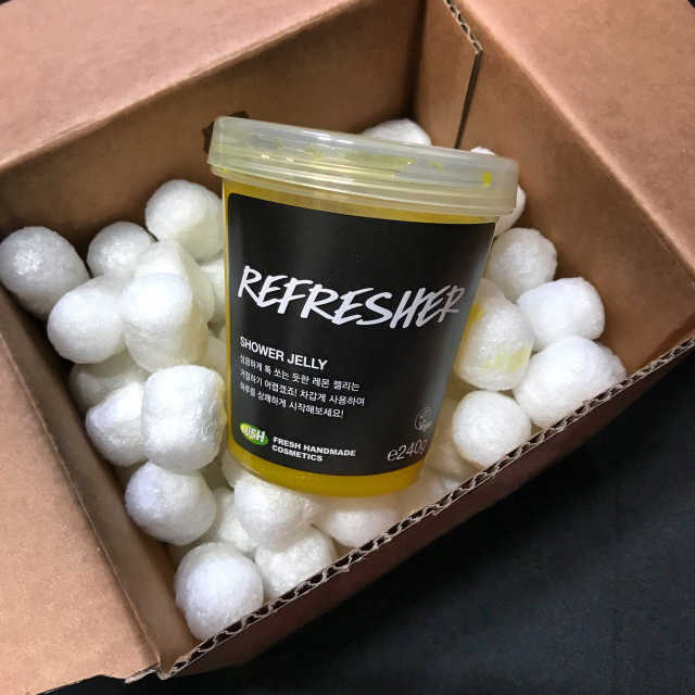 러쉬 샤워젤리 후쉬 240g 리프레셔 250g 리뷰 사진