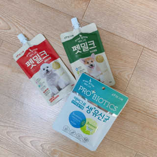 [빙그레] 에버그로 생유산균 1봉（10포입）+펫밀크2팩 — 5점을 준 리뷰어가 2019년 5월 올린 사용 사진