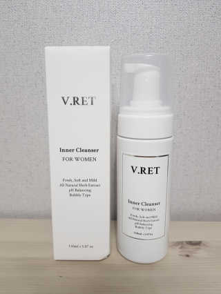 V.RET 브이렛 여성청결제 — 5점을 준 리뷰어가 2018년 8월 올린 사용 사진