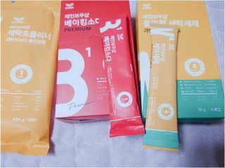 레인보우샵 올인원세탁세제,베이킹소다 스틱포6개입+세탁조클리너 — 5점을 준 리뷰어가 2018년 4월 올린 사용 사진
