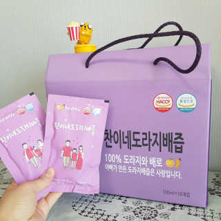 찬이네과수원 찬이네_도라지배즙 1BOX 50개입 — 5점을 준 리뷰어가 2018년 4월 올린 사용 사진