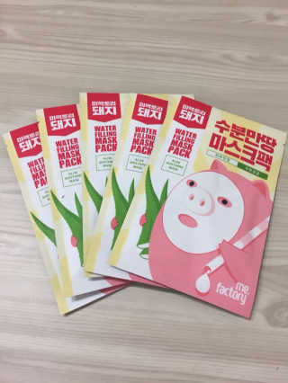 미팩토리 수분 만땅 마스크팩 5매 — 5점을 준 리뷰어가 2018년 2월 올린 사용 사진