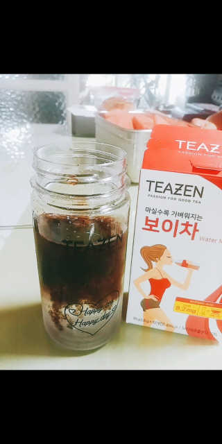 티젠 보이차 + 마이보틀 세트 — 5점을 준 리뷰어가 2018년 6월 올린 사용 사진