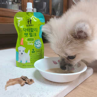 닥터할리펫밀크 8종 — 5점을 준 리뷰어가 2018년 9월 올린 사용 사진