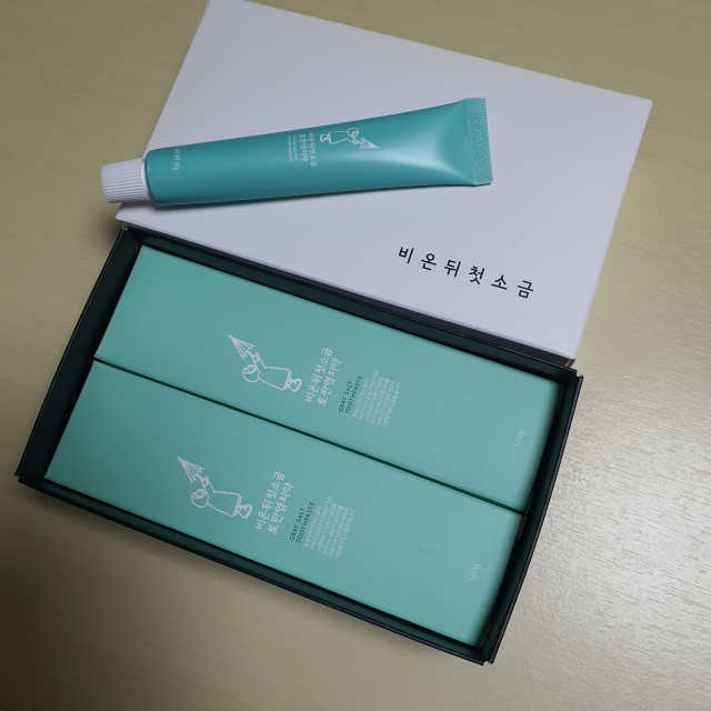 비온뒤첫소금 잇몸질환잡는 명품 토판염치약 SET 리뷰 사진