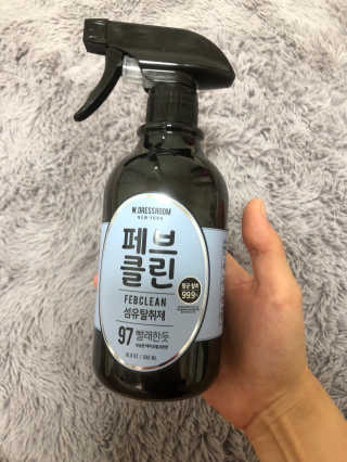 더블유드레스룸 페브클린 500ml — 4점을 준 리뷰어가 2018년 8월 올린 사용 사진
