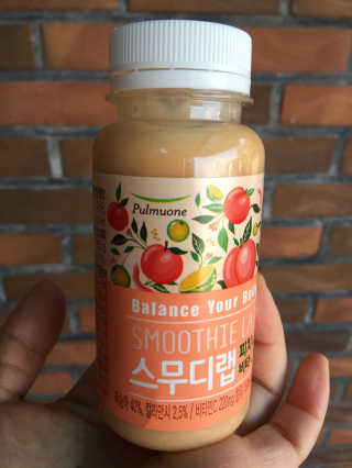 풀무원 스무디랩 피치&비타 — 4.83점을 준 리뷰어가 2017년 11월 올린 사용 사진