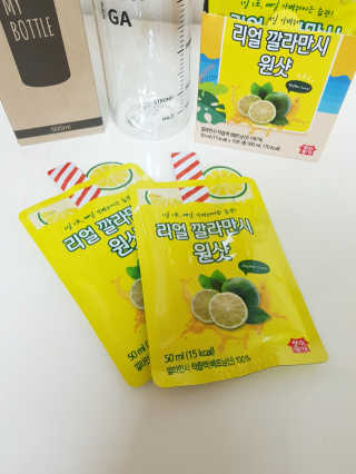 장수농가 리얼깔라만시 원샷 50ml 10팩+보틀 — 4점을 준 리뷰어가 2019년 4월 올린 사용 사진