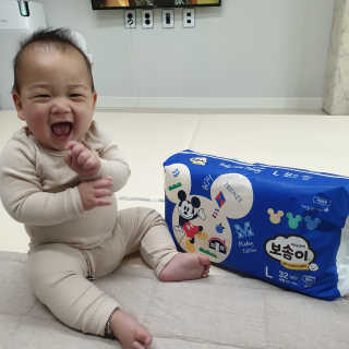 보솜이 베이비케어 팬티형 기저귀 — 5점을 준 리뷰어가 2019년 3월 올린 사용 사진