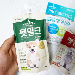 [빙그레] 에버그로 생유산균 1봉（10포입）+펫밀크2팩 — 5점을 준 리뷰어가 2019년 6월 올린 사용 사진