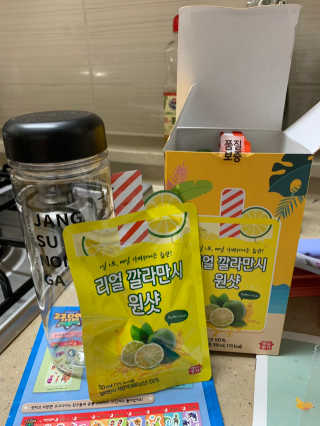 장수농가 리얼깔라만시 원샷 50ml 10팩+보틀 — 3점을 준 리뷰어가 2019년 5월 올린 사용 사진