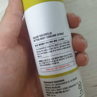 달리프 클로렐라 베러 루트 쿨링 스프레이 100ml — 4.5점을 준 리뷰어가 2019년 7월 올린 사용 사진