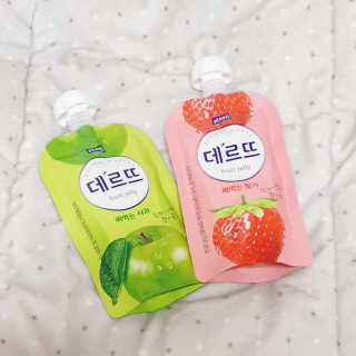 데르뜨 떠먹는 과일 3종, 짜먹는 과일 2종 총 10개 체험 — 5점을 준 리뷰어가 2020년 3월 올린 사용 사진