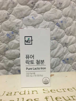 네츄럴굿띵스 퓨어 락토 철분 60일분 — 3.83점을 준 리뷰어가 2018년 1월 올린 사용 사진