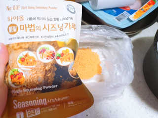 MCP 하이몰 마법의치킨가루2봉랜덤 + 코코넛허니버터2봉 — 3점을 준 리뷰어가 2020년 3월 올린 사용 사진