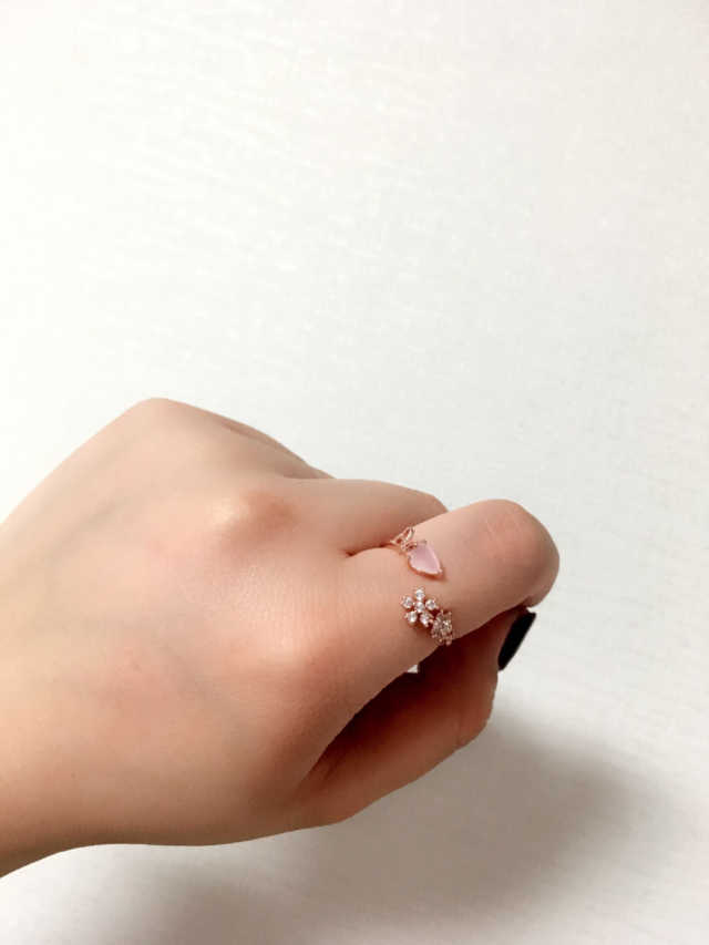 천연장미수정 뮤즈반지 리뷰 사진