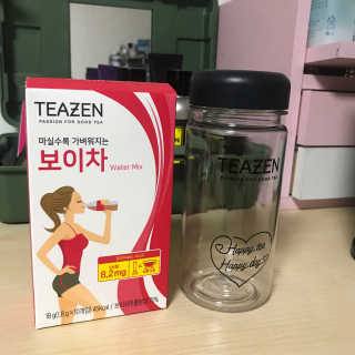 티젠 보이차 + 마이보틀 세트 — 4.67점을 준 리뷰어가 2018년 6월 올린 사용 사진