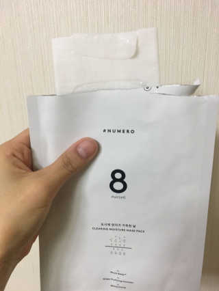 누메로 8 클리어링 모이스처 마스크팩 — 4점을 준 리뷰어가 2016년 12월 올린 사용 사진
