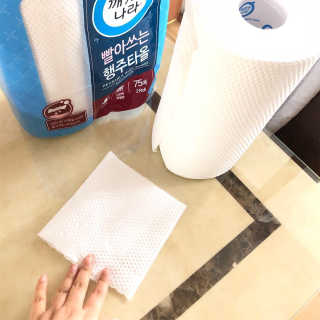 깨끗한나라 빨아쓰는 행주타올 — 5점을 준 리뷰어가 2019년 3월 올린 사용 사진