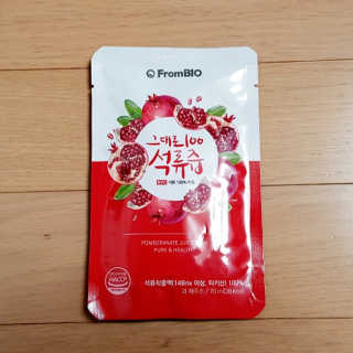 프롬바이오 오직 석류만 [그대로100 석류즙] 하루 1포로 건강하게 — 5점을 준 리뷰어가 2020년 2월 올린 사용 사진