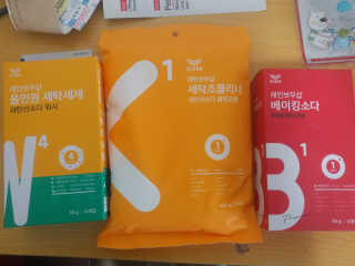 레인보우샵 올인원세탁세제,베이킹소다 스틱포6개입+세탁조클리너 — 4.33점을 준 리뷰어가 2018년 3월 올린 사용 사진