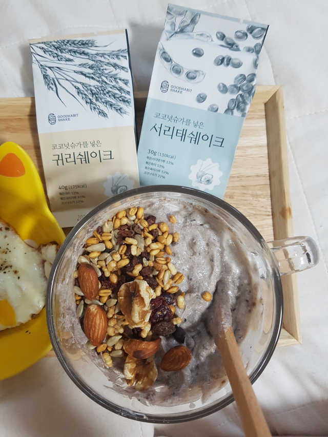 [착한습관]건강한 한끼, 귀리 쉐이크와 서리태 쉐이크 리뷰 사진